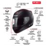 Casco Abierto LS2 OF558 Sphere Lux Crisp Neg/Amar - Imagen 3