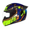 Casco integral LS2 FF352 Evo Khan azul/amarillo