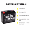 Batería Bs Battery BT12B-4 Para Yamaha Fz6 / Xj6 - Imagen 2