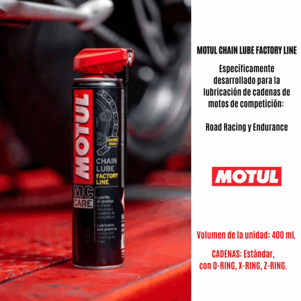 Lubricante Motul Mc Care C4 Chain Lube Factory Line - Imagen 2