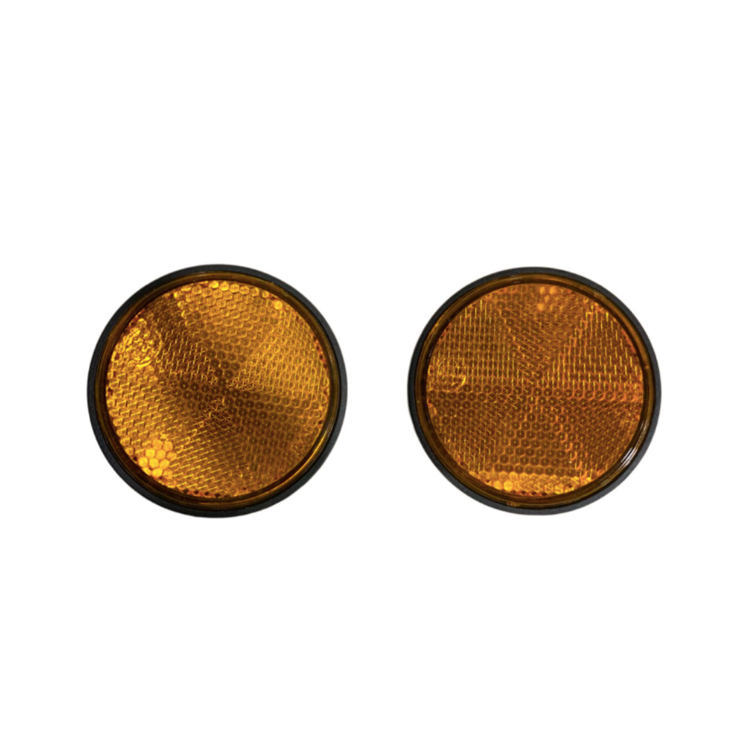 Reflectores Circular Amarillo 6mm (Ojo De Gato) Par
